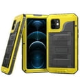 thumbnail image 1 of Dteck Case for Apple iPhone 12 6.1-inch,Luxuy Metal Waterproof Shockproof Rubber Hybrid Aluminum Alloy Back Case with nano waterproof membrane Cover,Yellow, 1 of 9