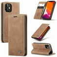 thumbnail image 1 of Dteck Case for Apple iPhone 12 Mini, Retro Style Wallet Phone Case Stand Credit Card Slot Premium Protective PU Leather Flip Magnetic Case Cover, Brown, 1 of 7