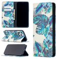 thumbnail image 1 of Dteck Case for Apple iPhone 12 Pro Max 6.7-inch,Patterned Flip PU Leather Wallet Case Magnetic 3 Card Holder Slots with 1 Cash Pocket Protective Kickstand Shell Cover,Leaves, 1 of 7
