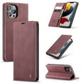 thumbnail image 1 of Dteck Case for Apple iPhone 13 Pro 6.1-inch,Retro Shockproof Wallet Phone Case Kickstand Credit Card Slot Premium Protective PU Leather Flip Magnetic Cover,Winered, 1 of 8