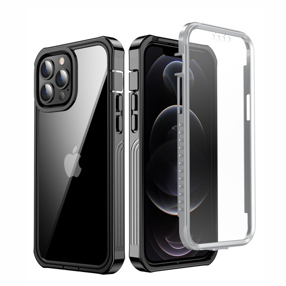 Dteck Case for Apple iPhone 13 Pro,Full Body Shockproof Dual Layer High Impact Protective Anti-Scratch Rubber+Hard PC with Built in Screen Protector Cover Case for iPhone 13 Pro 6.1-inch 2021