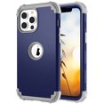 thumbnail image 1 of Dteck Case for Apple iPhone 13 Pro Max 6.1-inch,Shockproof Rubber Case 3-Layer Protection Armor Hybrid Hard Phone Back Cover for iPhone 13 Pro Max,Darkblue, 1 of 6