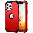 thumbnail image 1 of Dteck Case for Apple iPhone 13 Pro Max 6.1-inch,Shockproof Rubber Case 3-Layer Protection Armor Hybrid Hard Phone Back Cover for iPhone 13 Pro Max,Red, 1 of 6