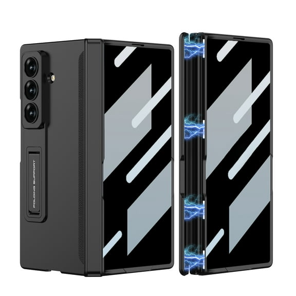 Dteck Case Built-in Front  Privacy Screen Protector for Samsung Galaxy Z Fold7,Magnetic Hinge Protection PC Case Shokproof Cover for  Galaxy Z Fold 7,Black