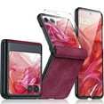 thumbnail image 1 of Dteck Case Built-in Front Screen Protector Case for Motorola Razr 2024/2025,Slim Leather Hinge Protection Case Shockproof Hard PC Bumper Cover with Soft Screen Protector,Red, 1 of 5
