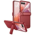 thumbnail image 1 of Dteck Case Built-in Front Tempered Glass Screen Protector for Motorola Razr 2025,Shockproof Hinge Protection Case Stand Non-Slip Anti-Scratch Matte Cover with Soft Screen Protector,Red, 1 of 8