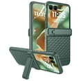 thumbnail image 1 of Dteck Case Built-in Front Tempered Glass Screen Protector for Motorola Razr Ultra 2025,Shockproof Hinge Protection Case Stand Non-Slip Anti-Scratch Matte Cover with Soft Screen Protector,Green, 1 of 8