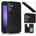 thumbnail image 1 of Dteck Case Compatible with Samsung Galaxy S24,Magnetic Clasp Leather Wallet with Card Slot Butterfly Embossing Case Flip Kickstand Protective Phone Cover for Galaxy S24,Black, 1 of 8