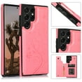 thumbnail image 1 of Dteck Case Compatible with Samsung Galaxy S24 Ultra,Magnetic Clasp Leather Wallet with Card Slot Butterfly Embossing Case Flip Kickstand Protective Phone Cover for Galaxy S24 Ultra,Pink, 1 of 5