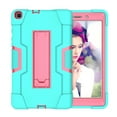 thumbnail image 1 of Dteck Case Compatible with Samsung Galaxy Tab A 8.0 inch 2019 Model SM-T290 T295 T297, Heavy Duty Shockproof Rugged Full Body Protection Case Kickstand Cover (no built-in screen protector), Mint/Rose, 1 of 8