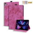 thumbnail image 1 of Dteck Case Compatible with iPad 10.2 Inch 2021/2020/2019 iPad 9th/8th/7th Generation Case with Card Slots Holder, Auto Wake Sleep Embossed PU Leather Folio Flip Cover with Multiple Angle Stand,Rose, 1 of 7