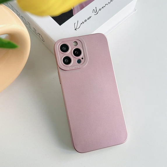 Dteck Case Compatible with iPhone 13 Case 6.1 Inch, Ultra Slim Thin TPU Cover, Shockproof Protective Anti-Scratch Simple and Unique Design Case for iPhone 13, Pink