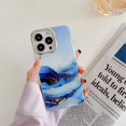 thumbnail image 1 of Dteck Case Compatible with iPhone 13 Pro Max 6.7 Inch, Sturdy Shell with Luxury Marble Pattern Metal Pens Protection Shockproof & Anti-drop Protective Simple Design Fashion Case, Blue, 1 of 7