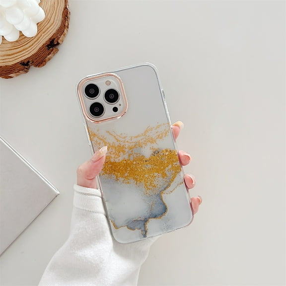 Dteck Case Compatible with iPhone 13 Pro Max 6.7 Inch, Sturdy Shell with Luxury Rock Pattern Shockproof & Anti-drop Protective Simple Design Fashion Case For iPhone 13 Pro Max, Gray