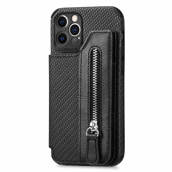 Dteck Case Designs for Apple iPhone, Multiple Models are Available, Premium PU Leather Hand-stitched Wallet Holder Retro Shockproof case for iPhone 13 Mini,Black