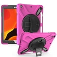 thumbnail image 1 of Dteck Case For Apple iPad 10.2" 8th Generation 2020 Released,Shockproof Armor Rugged Rubber Hard Back Heavy Duty Protective Hard Strap Kickstand iPad 7th Gen 10.2" 2019 Cover,Rose, 1 of 6