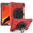 thumbnail image 1 of Dteck Case For Apple iPad 10.2" 8th Generation 2020 Released,Shockproof Armor Rugged Rubber Hard Back Heavy Duty Protective Hard Strap Kickstand iPad 7th Gen 10.2" 2019 Cover,Red, 1 of 6