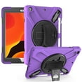 thumbnail image 1 of Dteck Case For Apple iPad 10.2" 8th Generation 2020 Released,Shockproof Armor Rugged Rubber Hard Back Heavy Duty Protective Hard Strap Kickstand iPad 7th Gen 10.2" 2019 Cover,Purple, 1 of 6