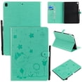 thumbnail image 1 of Dteck Case For Apple iPad 9th Generation 10.2-inch 2021,Magnetic Leather Cat Patterned Wallet Card Holder Smart iPad 8th/7th Gen 10.2" Case Folio Stand Protective Automatic wake/sleep Cover,Green, 1 of 8