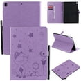 thumbnail image 1 of Dteck Case For Apple iPad 9th Generation 10.2-inch 2021,Magnetic Leather Cat Patterned Wallet Card Holder Smart iPad 8th/7th Gen 10.2" Case Folio Stand Protective Automatic wake/sleep Cover,Purple, 1 of 8