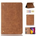 thumbnail image 1 of Dteck Case For Apple iPad Pro 11 2nd Generation (2020 Released) 11 inch, Retro Vintage Leather Wallet Smart Folio Case Stand Shockproof Protective Automatic wake/sleep Cover ,Sallow, 1 of 5