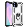 thumbnail image 1 of Dteck Case For Apple iPhone 12 mini 5G (5.4 inches),Shockproof Rubber Armor Case Hybrid Rugged Hard PC Back Phone Ring Kickstand Cover without Screen Protector,Silver, 1 of 2