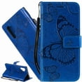 thumbnail image 1 of Dteck Case For Galaxy Note 10 Butterfly Pattern Embossed PU Leather Magnetic Flip Cover Card Holders & Hand Strap Wallet Purse Cover, blue, 1 of 1