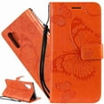 thumbnail image 1 of Dteck Case For Galaxy Note 10 Butterfly Pattern Embossed PU Leather Magnetic Flip Cover Card Holders & Hand Strap Wallet Purse Cover, orange, 1 of 1