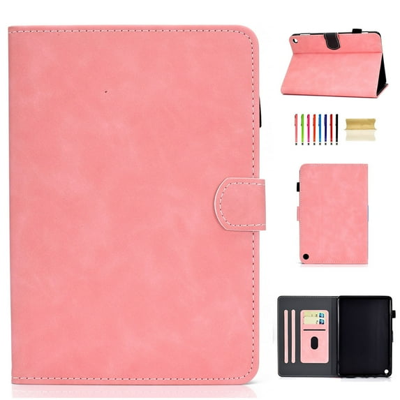 Dteck Case For Kindle Fire HD 8 10th Gen HD 8 Plus (2020 Released) 8 inch,Magnetic Leather Wallet Card Holder Smart Case Folio Stand Protective Automatic wake/sleep Cover ,Rosegold