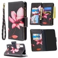 thumbnail image 1 of Dteck Case For Samsung Galaxy A01 (5.7 inches) 2020 Released, Magnetic Patterned Leather Wallet Zipper Card Holder Stand Shockproof Protective Case Cover,Flower, 1 of 5