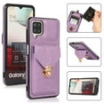 thumbnail image 1 of Dteck Case For Samsung Galaxy A12 6.5-inch,Shockproof Leather Card Holder Wallet Cross Body Bag Back Case Hybrid Rubber Kickstand Cover with Shoulder Strap,Purple, 1 of 6