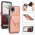 thumbnail image 1 of Dteck Case For Samsung Galaxy A12 6.5-inch,Shockproof Leather Card Holder Wallet Cross Body Bag Back Case Hybrid Rubber Kickstand Cover with Shoulder Strap,Rosegold, 1 of 6