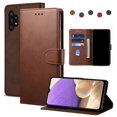 thumbnail image 1 of Dteck Case For Samsung Galaxy A32 5G 6.4-inch,Luxury Leather Hybrid Rubber Case Flip Wallet Folio Magnetic Buckle with Credit Card / ID Slots Holder & Cash Pokcet Kickstand Shockproof Cover,Coffee, 1 of 7