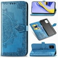 thumbnail image 1 of Dteck Case For Samsung Galaxy A71 5G (6.7 inch), Magnetic Retro Pattern Flower Leather Wallet Case Shockproof Card Holder Kickstand Protective Flip Cover ,Blue, 1 of 5