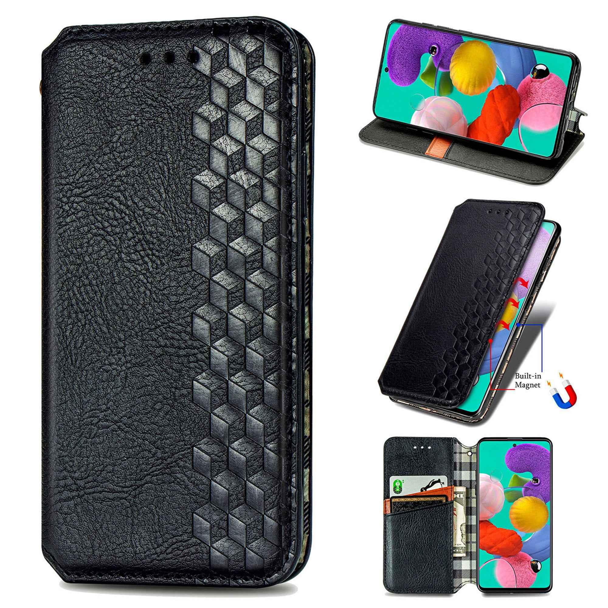 Dteck Case For Samsung Galaxy A71 5G inches),Luxury Leather