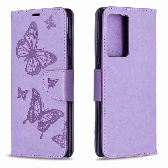 Dteck Case For Samsung Galaxy A72 5G /4G Premium PU Leather Flip Wallet Case Embossed Full Body Protection Flip Stand Card Holder Magnetic Cover , violet