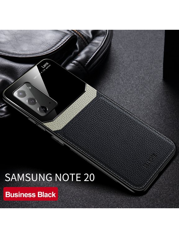 Case For Samsung Galaxy Note 20 (6.7 inches) 2020 Released ,Shockproof Rubber Case Luxury Leather Back Phone Protective Cover,Black