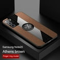thumbnail image 1 of Dteck Case For Samsung Galaxy Note 20 (6.7 inches),Ultra Slim Ring Holder Rubber Bumper Case Kickstand Shockproof Back Phone Cover (without Screen Protector),Brown, 1 of 1
