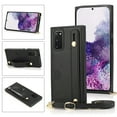 thumbnail image 1 of Dteck Case For Samsung Galaxy Note 20 Ultra(6.9 inches),Luxury PU Leather Adjustable Strap Shockproof Rubber Protective Back Phone Kickstand Cover Note 20 Ultra(5G) Case,Black, 1 of 6