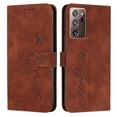 thumbnail image 1 of Dteck Case For Samsung Galaxy Note 20 Ultra Luxury PU Leather Flip Wallet Stand Case Cover with Wrist Strap.For Samsung Galaxy Note 20 Ultra,Brown, 1 of 10