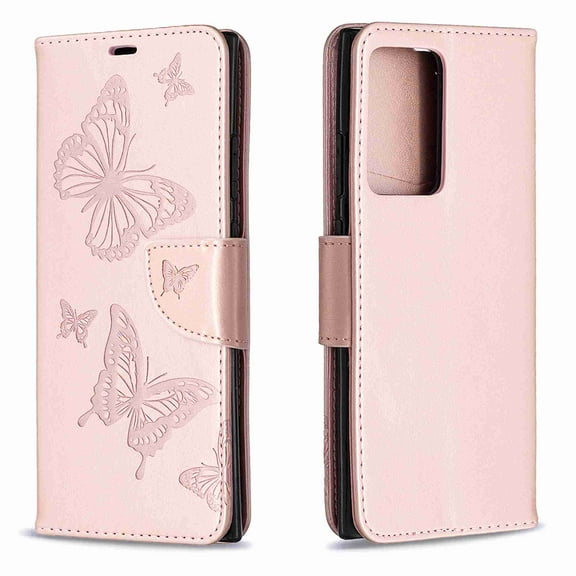 Dteck Case For Samsung Galaxy Note 20 Ultra Premium PU Leather Flip Wallet Case Embossed Full Body Protection Flip Stand Card Holder Magnetic Cover , pink