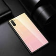 thumbnail image 1 of Dteck Case For Samsung Galaxy Note Pro 10 Pro, Gradient Color Tempered Glass Back Shell+Soft TPU Frame Hybrid Ultra Slim Cover, Yellow-pink, 1 of 1
