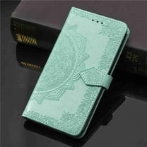 Dteck Case For Samsung Galaxy S10e Flip Case Wallet Leather [Kickstand] Emboss Flower Folio Magnetic Protective Cover with Card Slots, Green