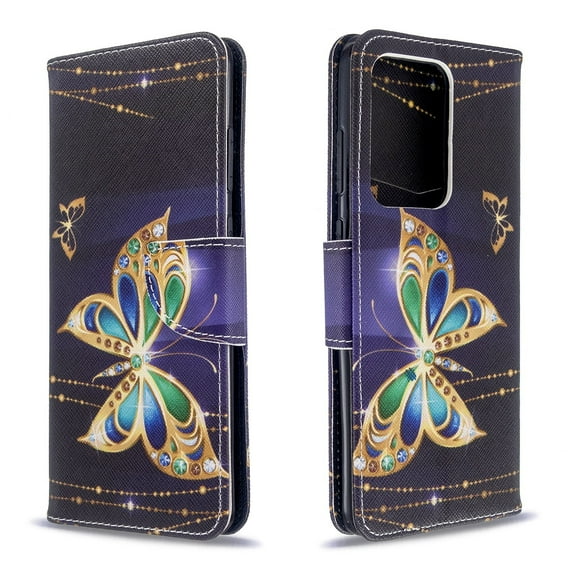 Dteck Case For Samsung Galaxy S20 Plus (6.7 Inch), Flip Leather Case Wallet Cover with Credit Card Slot ID Card Holder Kickstand, Big Butterfly