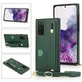 thumbnail image 1 of Dteck Case For Samsung Galaxy S20 Plus(6.7 inches),Luxury PU Leather Adjustable Strap Shockproof Rubber Protective Back Phone Kickstand Hybrid Cover,Green, 1 of 6