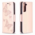 thumbnail image 1 of Dteck Case For Samsung Galaxy S21 plus 6.7 inch Premium PU Leather Flip Wallet Case Embossed Full Body Protection Flip Stand Card Holder Magnetic Cover , pink, 1 of 5