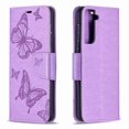 thumbnail image 1 of Dteck Case For Samsung Galaxy S21 plus 6.7 inch Premium PU Leather Flip Wallet Case Embossed Full Body Protection Flip Stand Card Holder Magnetic Cover , violet, 1 of 5