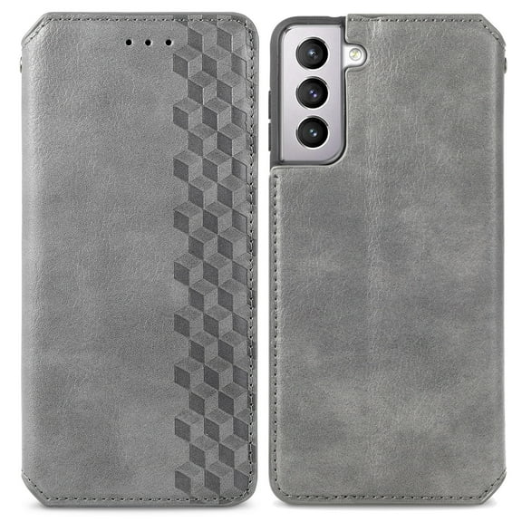Dteck Case For Samsung Galaxy S22 Plus 2022,Luxury Leather Wallet [RFID Blocking] Card Holder Slim Flip Folio Cover Protective Shockproof Kickstand Phone Case,Gray