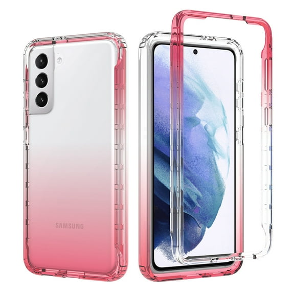 Dteck Case For Samsung Galaxy S22,Shocklproof Rubber Hybrid PC Back Lightweight Back Case Cover for Galaxy S22 5G,Red