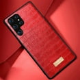 thumbnail image 1 of Dteck Case For Samsung Galaxy S22 Ultra,Shockproof Rubber Hybrid PU Leather Pattern Retro Back Protective Case Cover for Galaxy S22 Ultra 5G,Red, 1 of 2